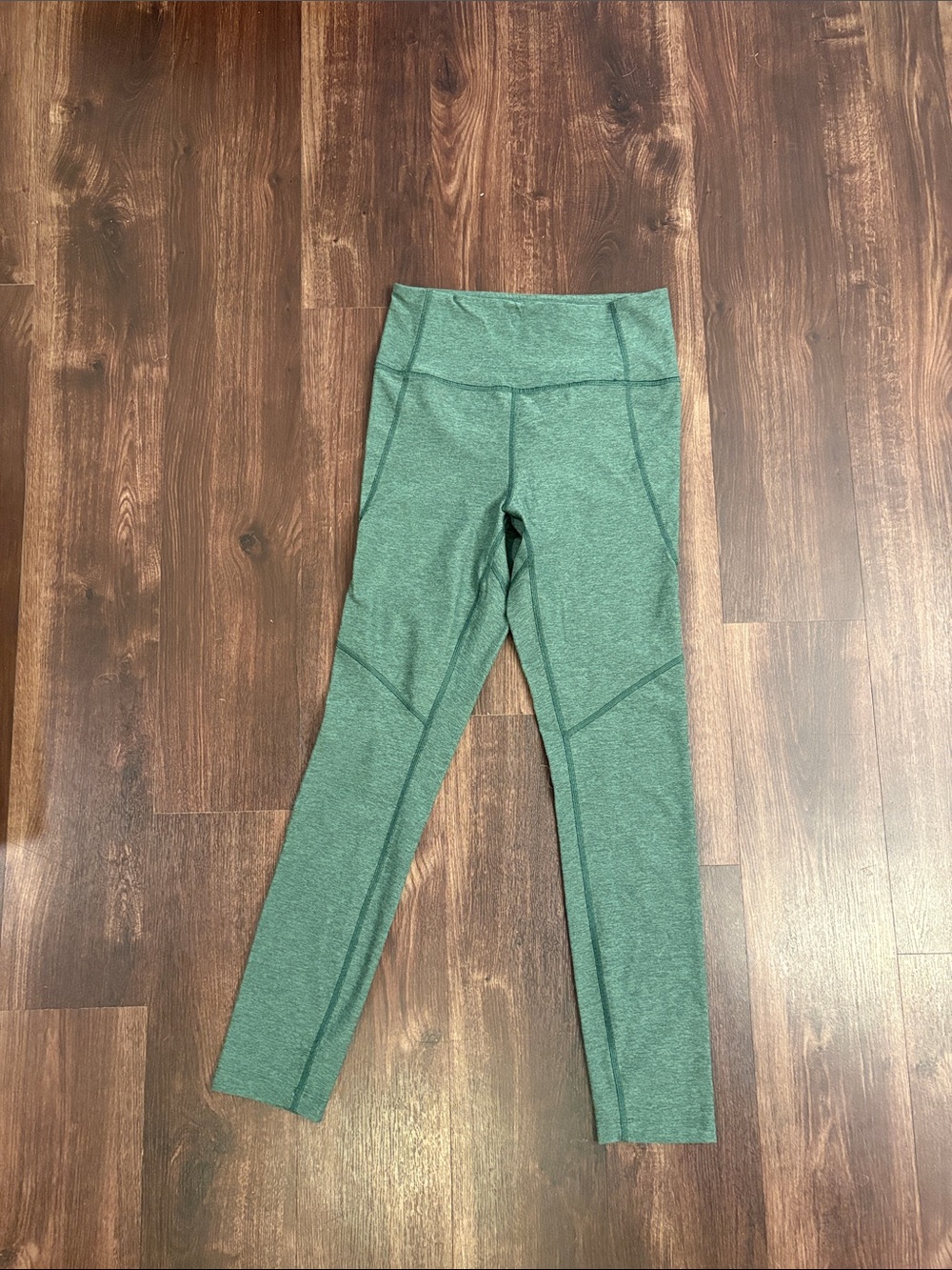Outdoor Voices Green High-Waist Active Leggings